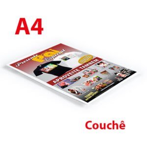 Impressão papel couchê A4 (210 x 297 mm)