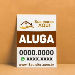 Placa de obra em PS