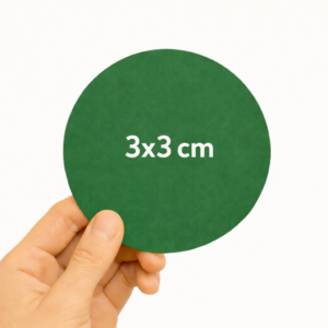 Adesivos papel comum (3x3 cm)