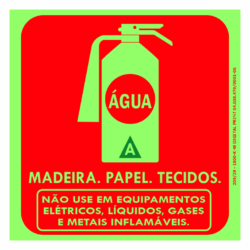 Placa Fotoluminescente - Extintor AP (15x15 cm)