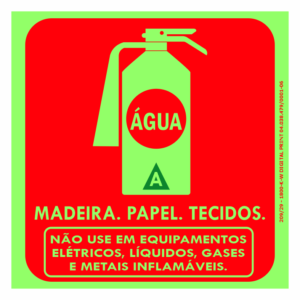 Placa Fotoluminescente - Extintor AP (15x15 cm)