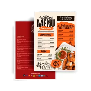 Cardápio Plastificação Rígida 0,10mm Couchê 150g