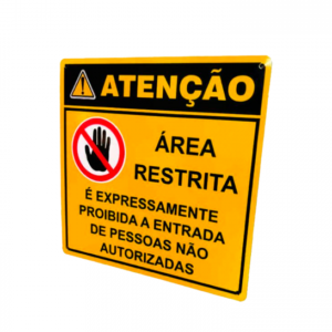 Placa de obra em PS (50x50 cm)