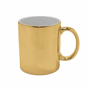 Caneca cromada dourada para sublimação