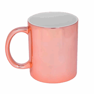 Caneca cromada rosê gold para sublimação
