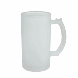 Caneca de vidro de chopp jateada para sublimação